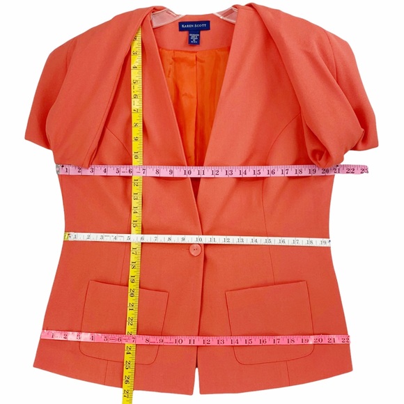 Karen Scott Single Breasted Collarless Blazer - Picture 12 of 13